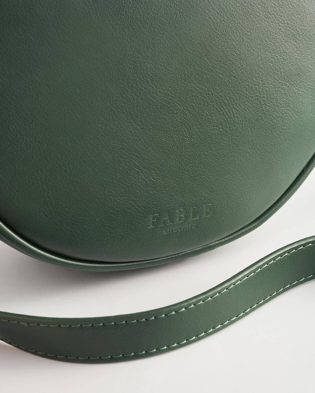 Fable England - Chloe Fawn Embroidered Circle Bag Green