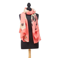 One Hundred Stars Heron Scarf in Peony Pink