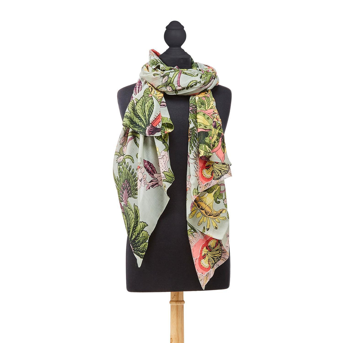 One Hundred Stars Eccentric Bloom Scarf in Sage Green