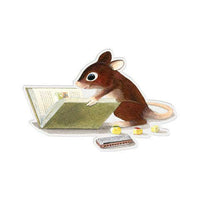 Felix Doolittle - Let's See - Vinyl Stickers - Mouse Reading
