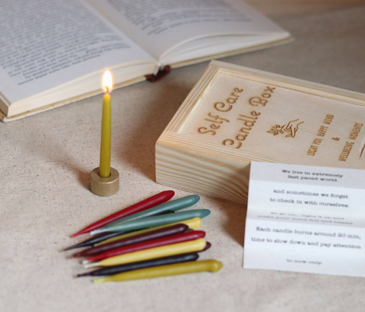 Five Bees Yard - 20 minute candle | Self Care Gift Box
