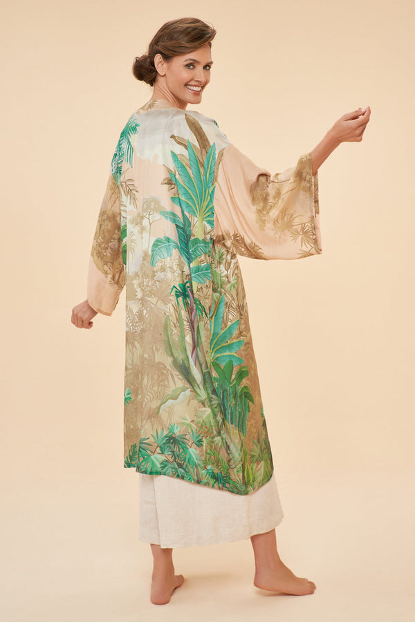 Oasis Kimono Gown in Coconut