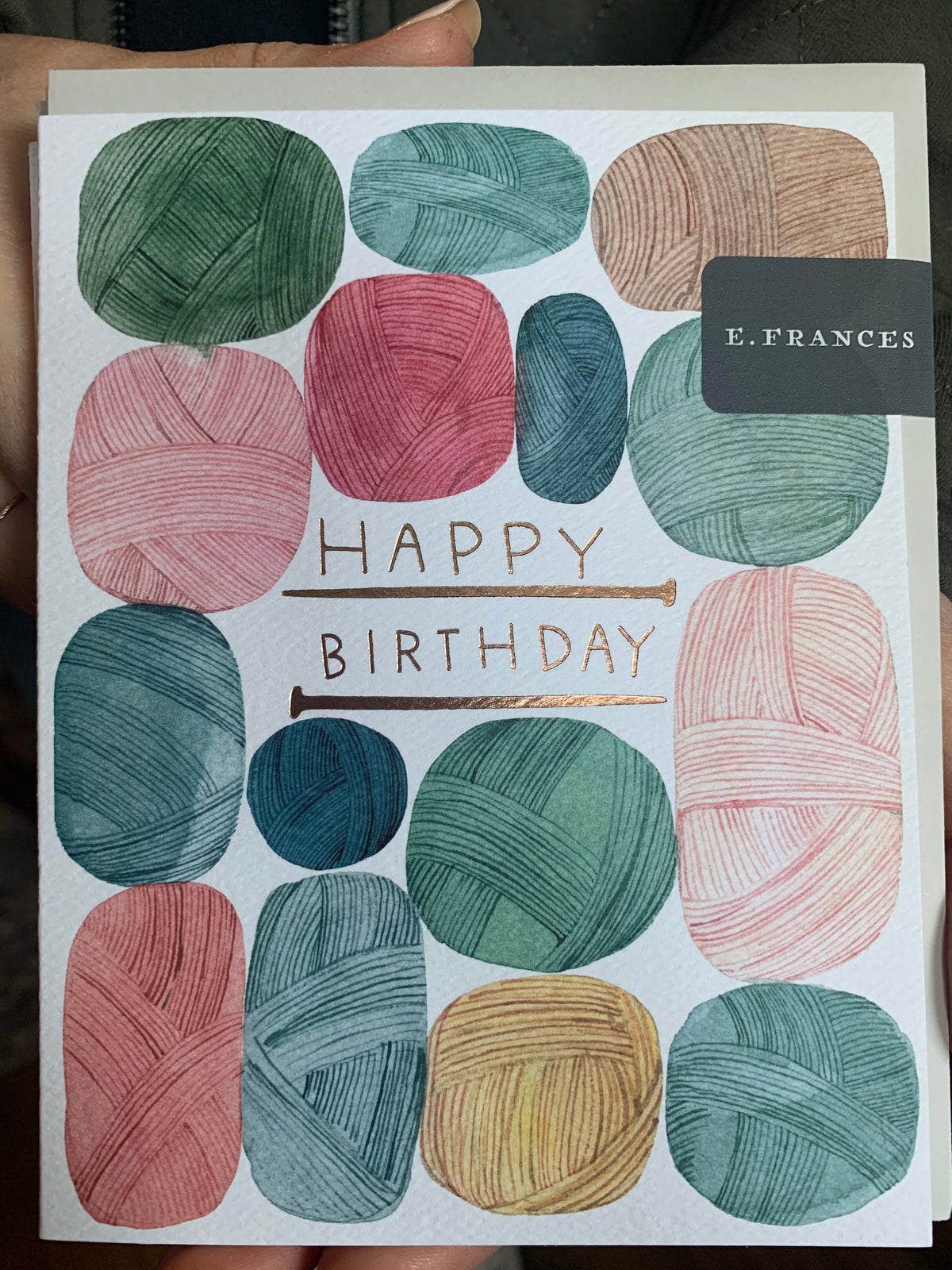 Happy Birthday Card with Yarn