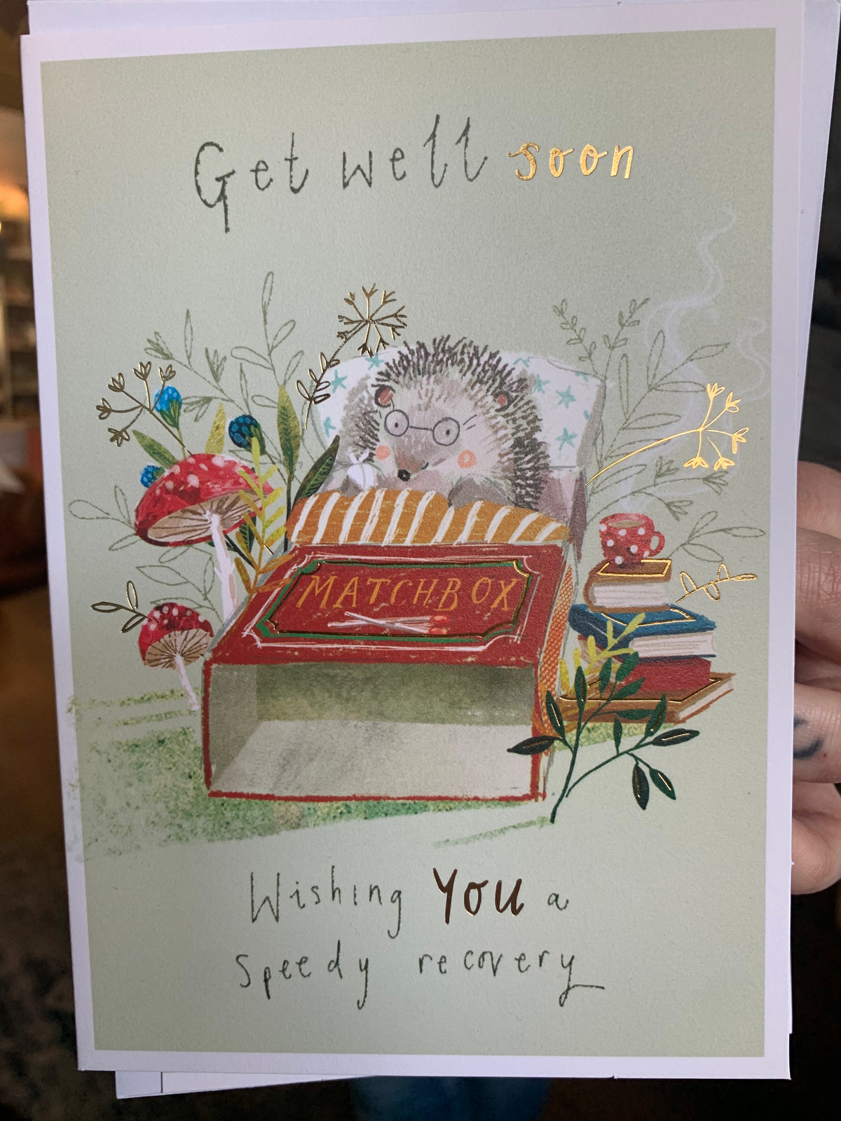 Get Well Soon Card - Wishing you a speedy recovery - Embossed