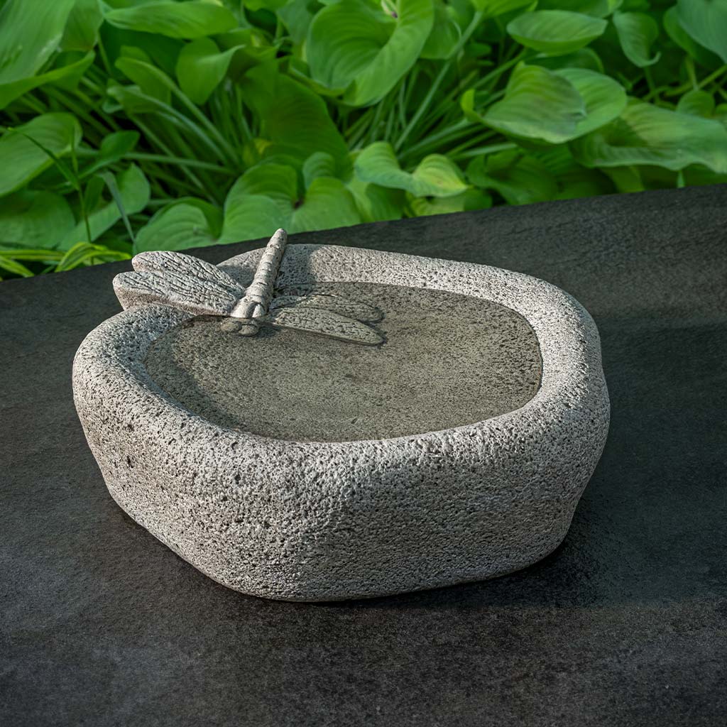 Campania Woodland Dragonfly Birdbath