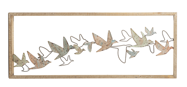 Framed Layered Bird Wall Decor