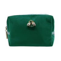 Green Make-Up Bag and Luna Bee Pin