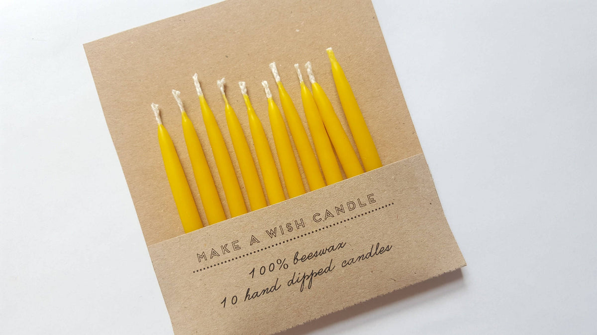 Five Bees Yard - Birthday Beeswax Candles | Birthday Candles | Cake Candle