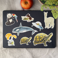 Felix Doolittle - Let's See - Vinyl Stickers - Mouse Reading