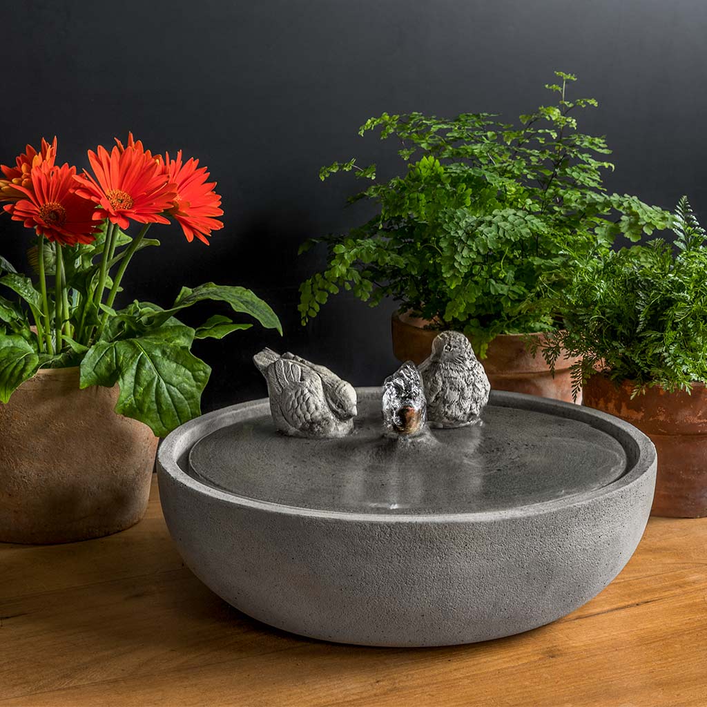 Campania Concrete Songbird Fountain