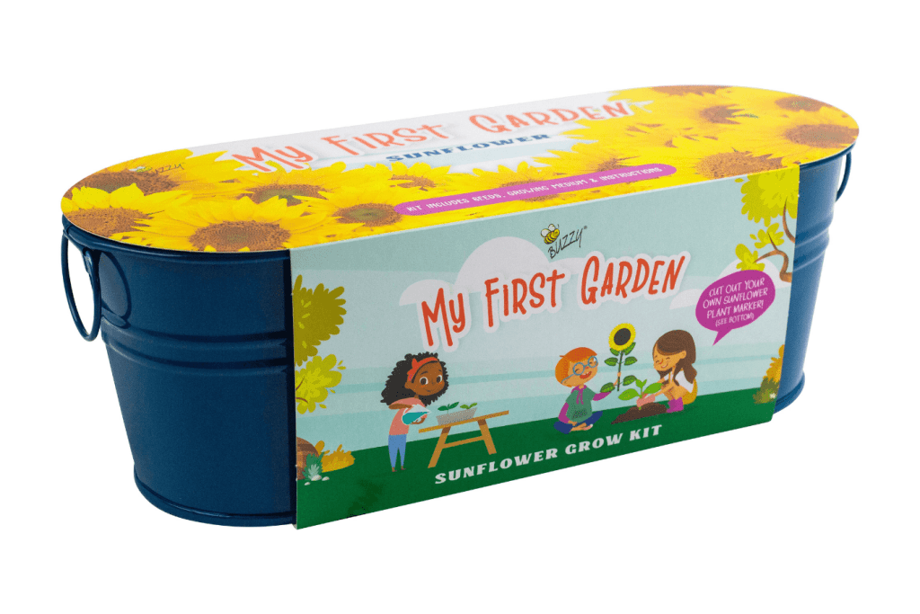 Buzzy Seeds - My First Garden: Painted Windowsill Grow Kit - Sunflowers