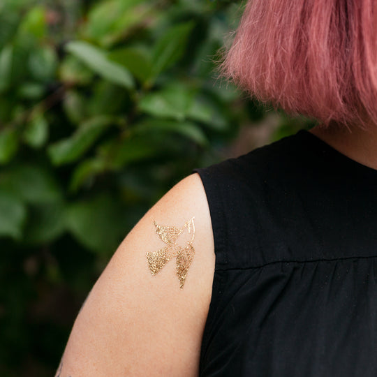 Cartolina Bird Gold Tattoo Set of 2