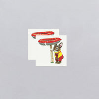 Toadstool Bunny Tattoo Pair