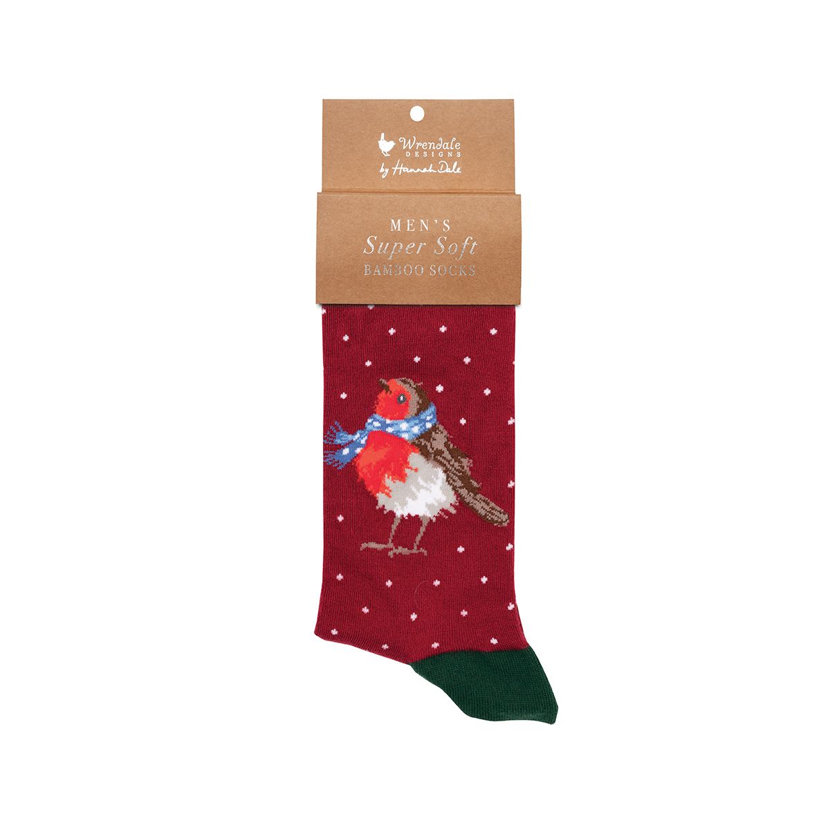Wrendale Men's Socks - A Little Red Robin