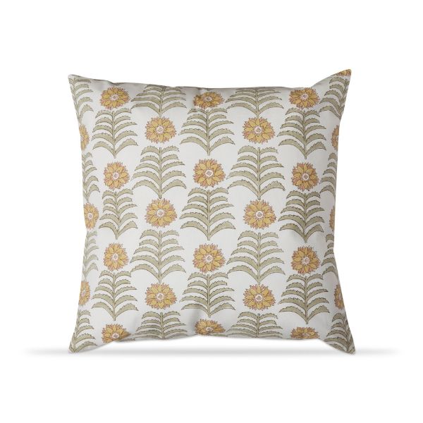 Sunflower Block Print Pillow