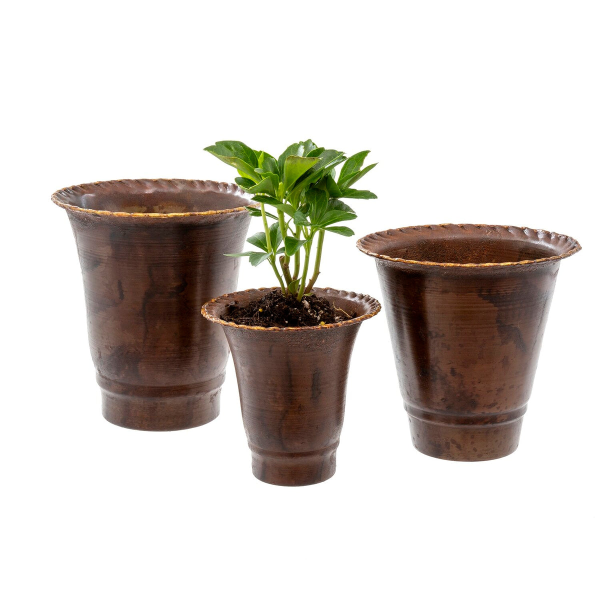 Leather Effect Trumpet Pots