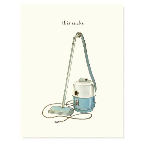 Felix Doolittle Occassion Card- Vacuum Blues
