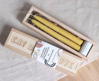 Five Bees Yard - Wooden box gift set | Dinner Candle Gift | Housewarming Gift