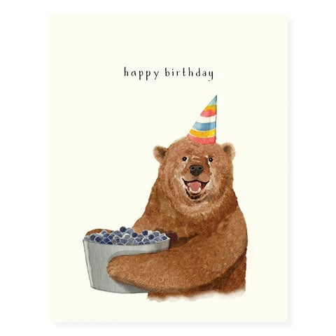 Felix Doolittle Happy Birthday Card- Berry Bear