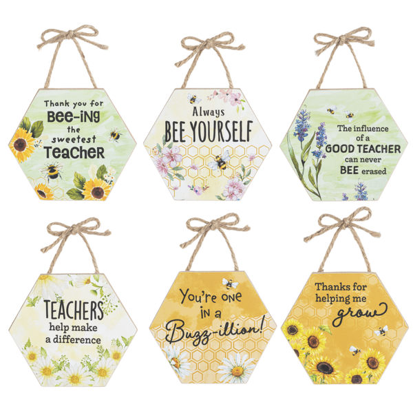 Teacher Appreciation Wooden "Bee" Ornaments