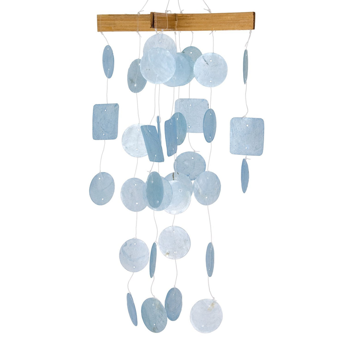 Mini Capiz Chime in Light Blue