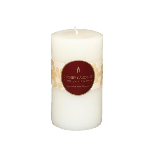 Honey Candle 5" Pearl Pillar Beeswax Candle