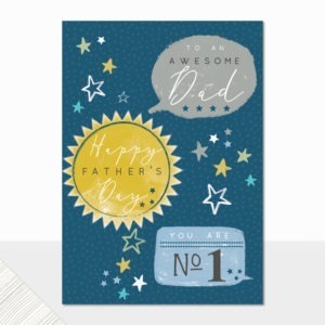 Father's Day Card- To An Awesome Dad Badges
