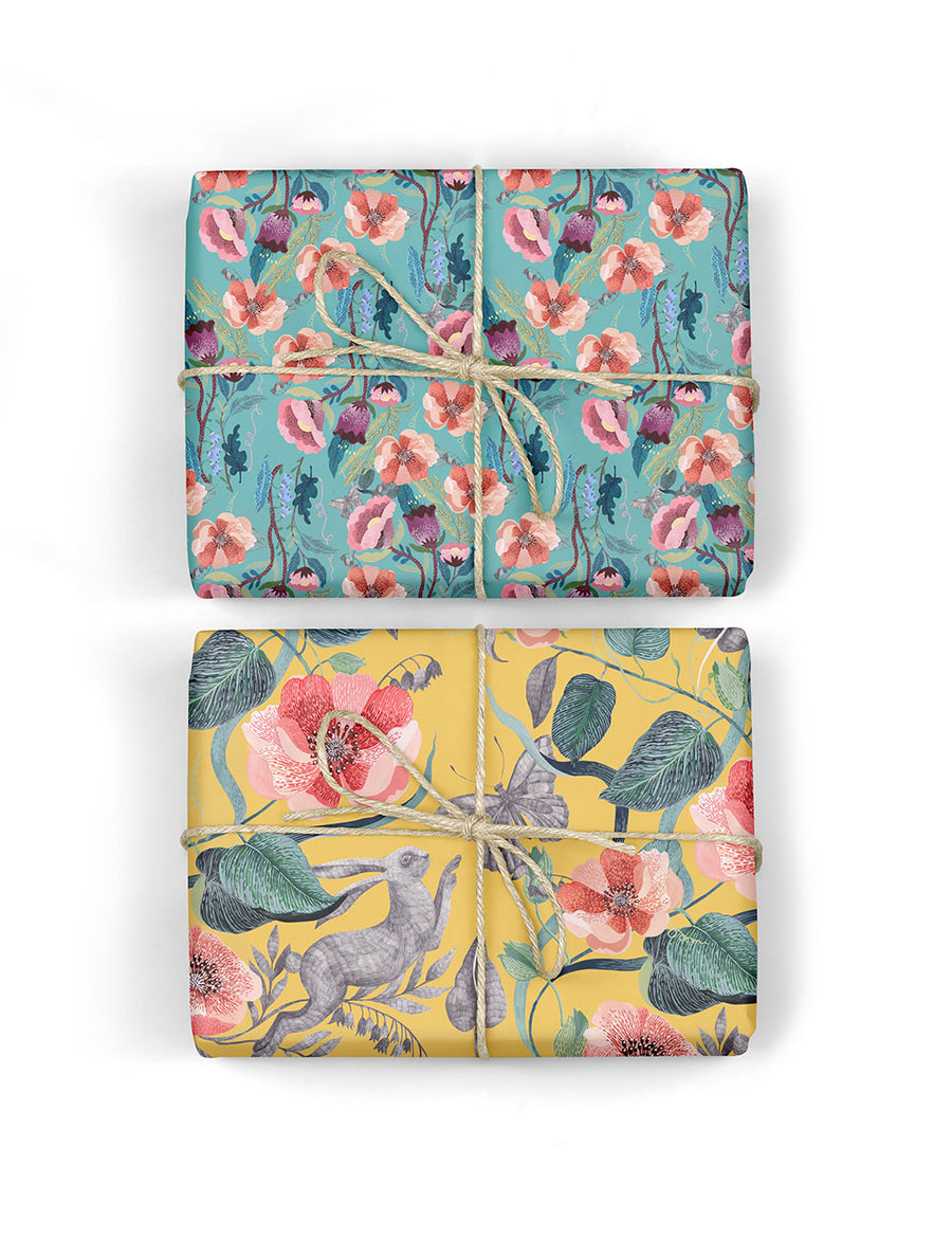Hare/Butterfly Single Sheet Wrapping Paper