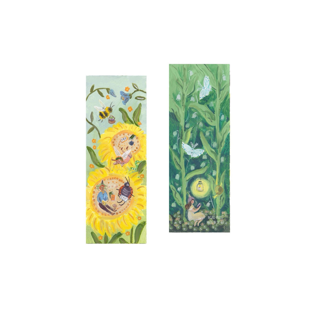 Ingrid Press Reading garden Bookmark