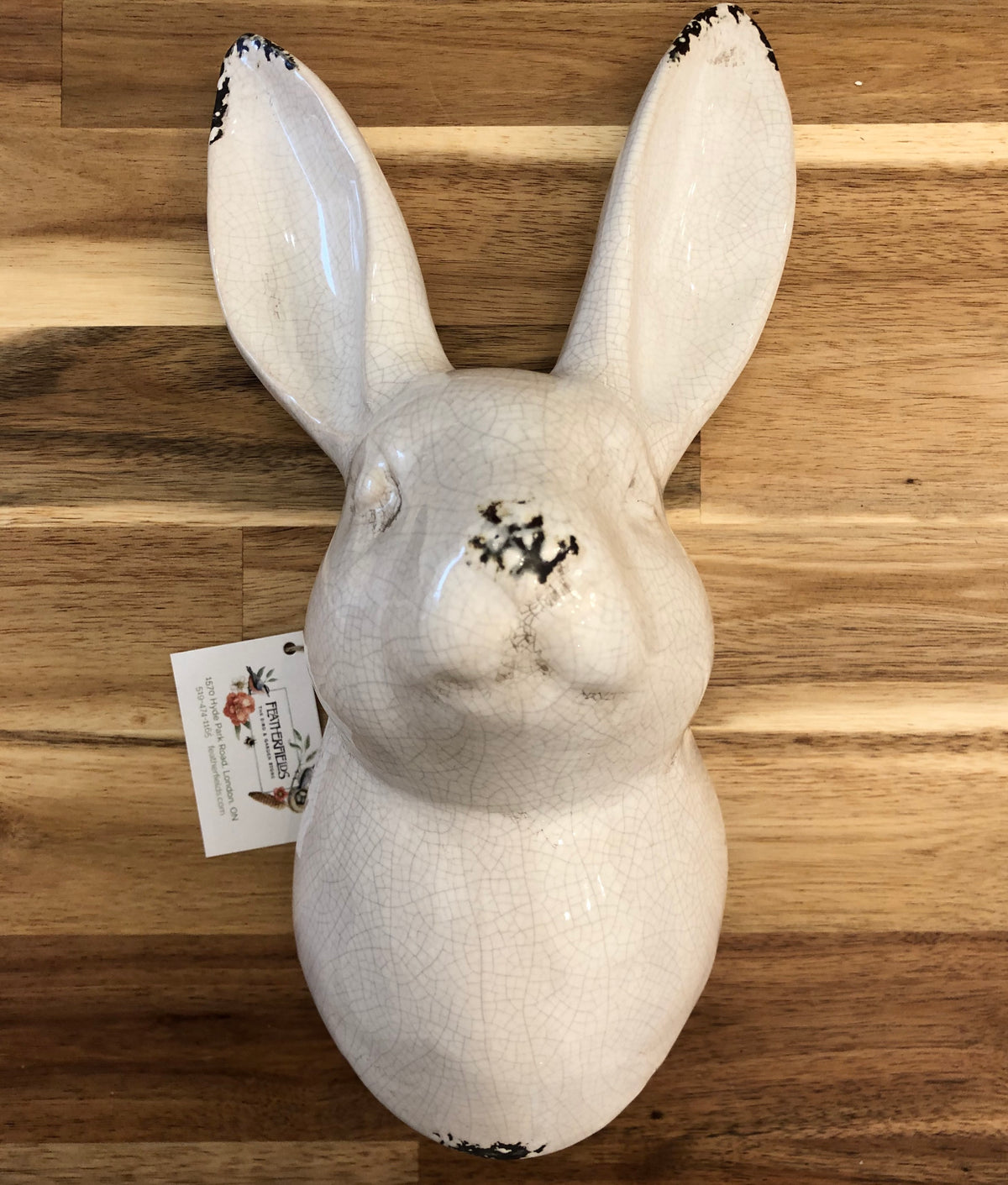 Ceramic Bunny Head Wall Hanging