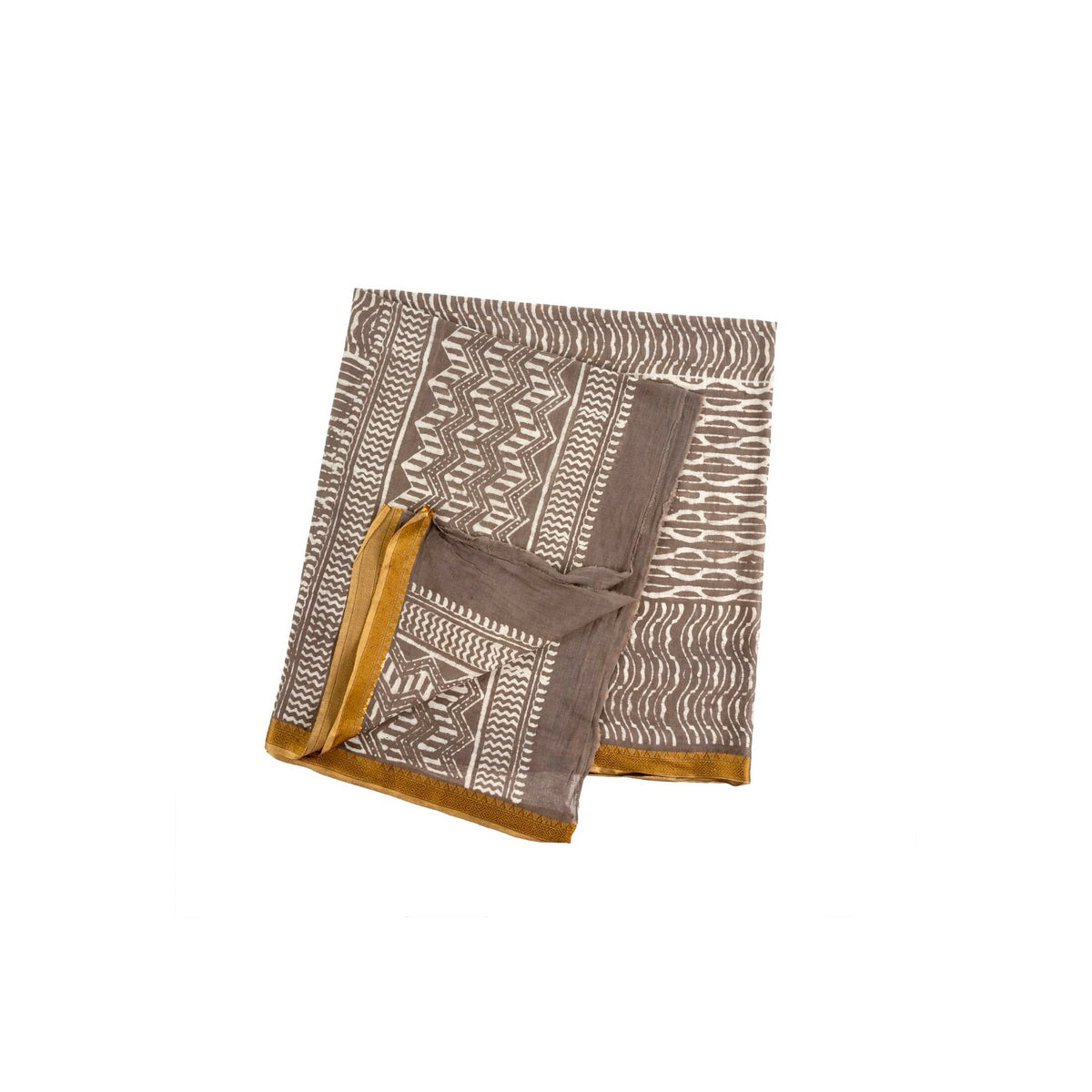 Dabu Block Print Taupe Sarong