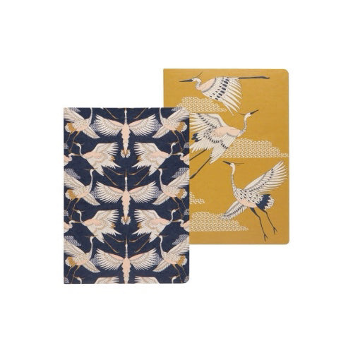 Flight of Fancy Crane Notebooks Set of 2