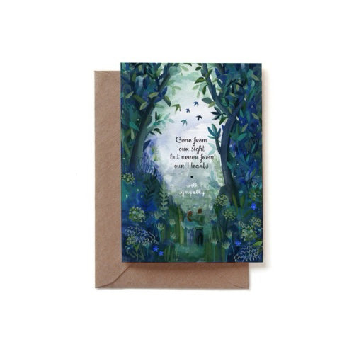 Gone From Our Sight But Never From Our Hearts Sympathy Card
