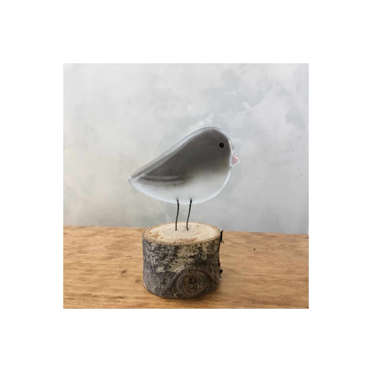 The Glass Bakery- Dark Eyed Junco With Perch