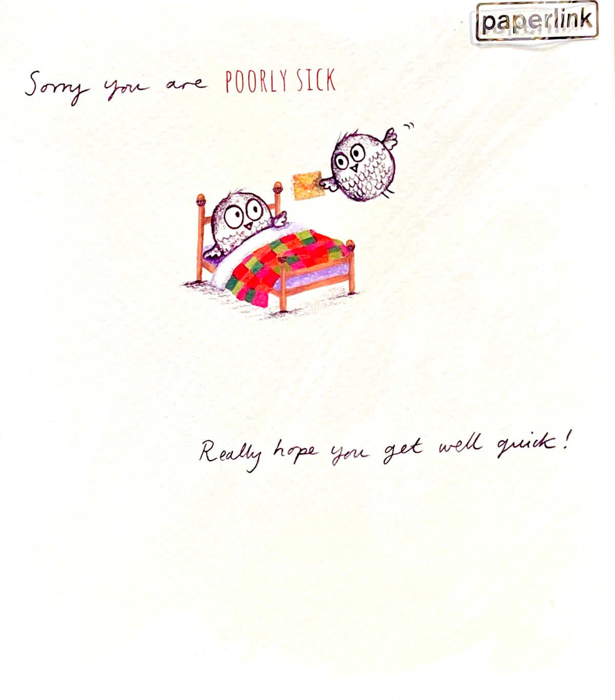 Get Well Card- Sorry You Are Poorly Sick