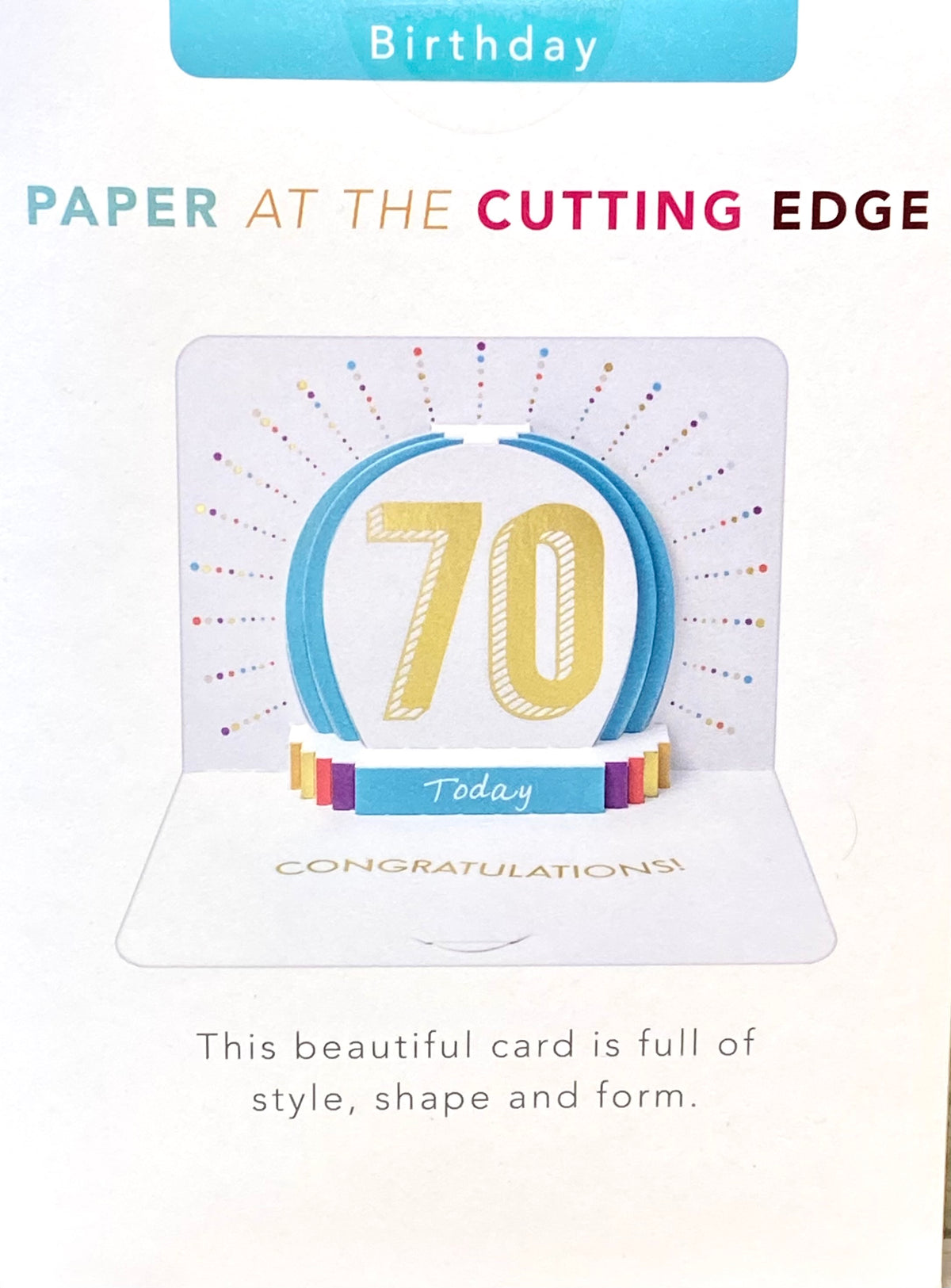 Birthday Card: 70 Today Congratulations