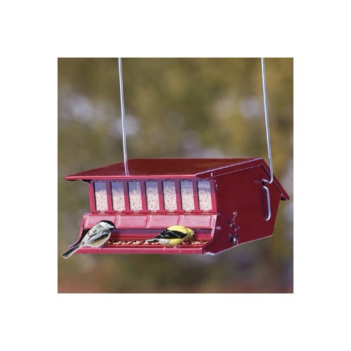Reflective Red Bird's Choice Squirrel Proof Feeder
