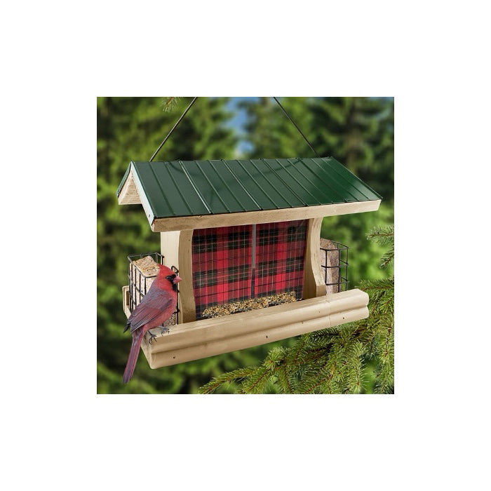Cabin Plaid Ranch & Suet Feeder