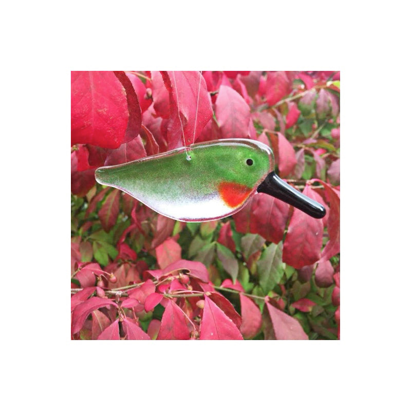 The Glass Bakery- Ruby Throated Hummingbird Chick Hanging Ornament