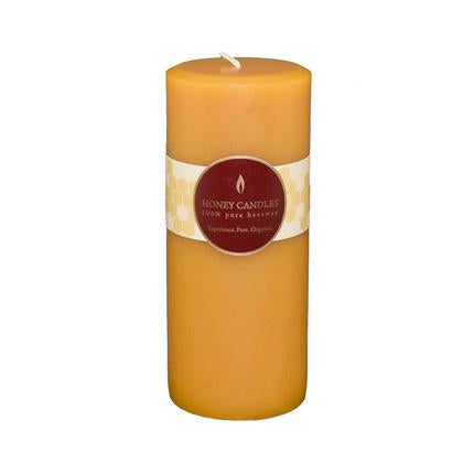 Honey Candle 7" Round Natural Pillar