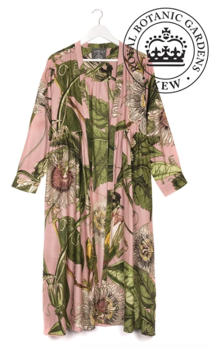 One Hundred Stars and Royal Botanic Gardens Passion Flower Pink Kimono