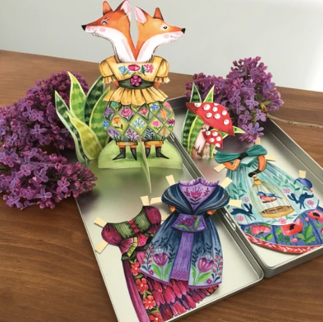 Flora and Fauna Woodland Cutout Dolls