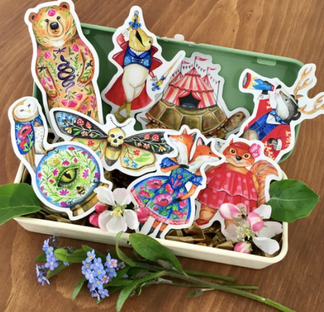 Woodland Circus Animals Stickers