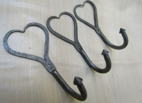 Antique Gray Heart Hook
