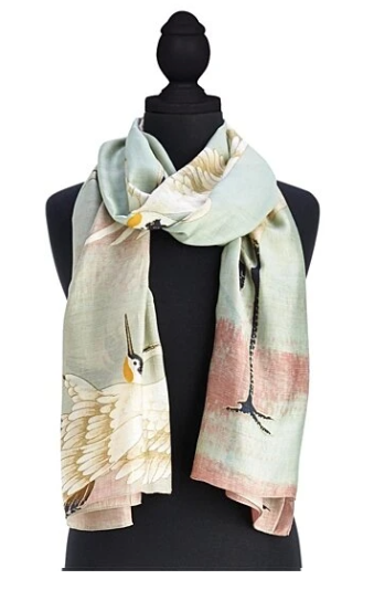 One Hundred Stars light blue Heron Scarf