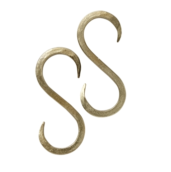 Hammered Gold S Hook – Featherfields