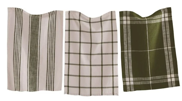 Classic Dishtowel Set of 3 in Green