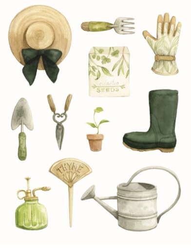 Gardening Items Print