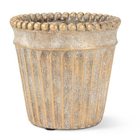 Medium Gold Ball Tapered Planter