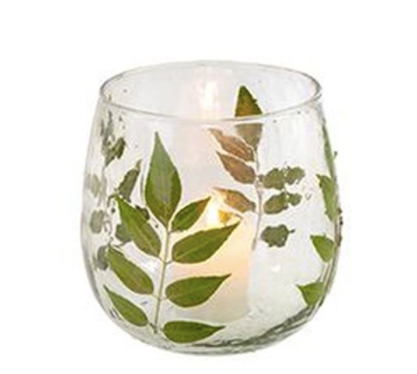 Pressed Leaf Votive - Small
